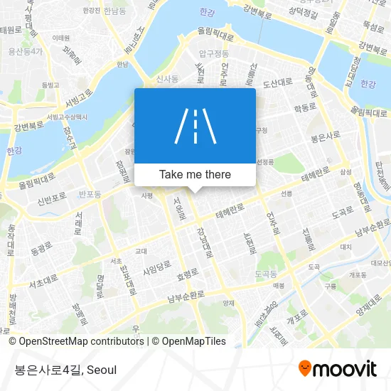 봉은사로4길 map