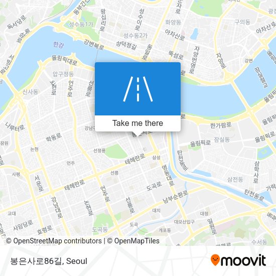 봉은사로86길 map