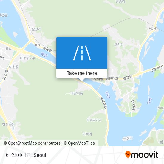 배알미대교 map