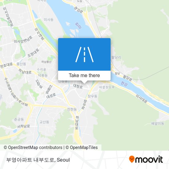 부영아파트 내부도로 map