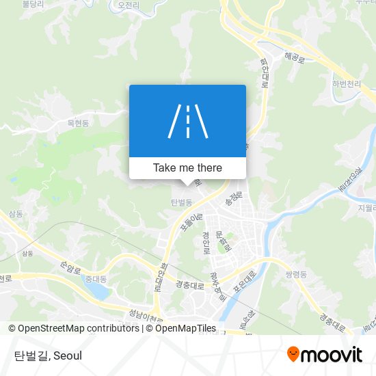 탄벌길 map