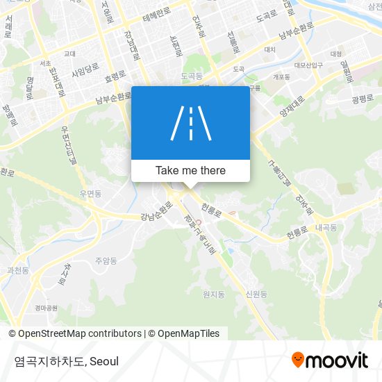 염곡지하차도 map