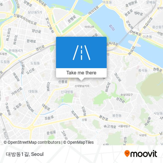 대방동1길 map