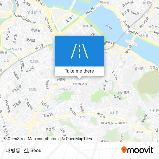 대방동1길 map