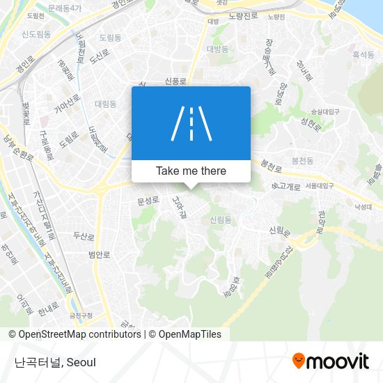난곡터널 map