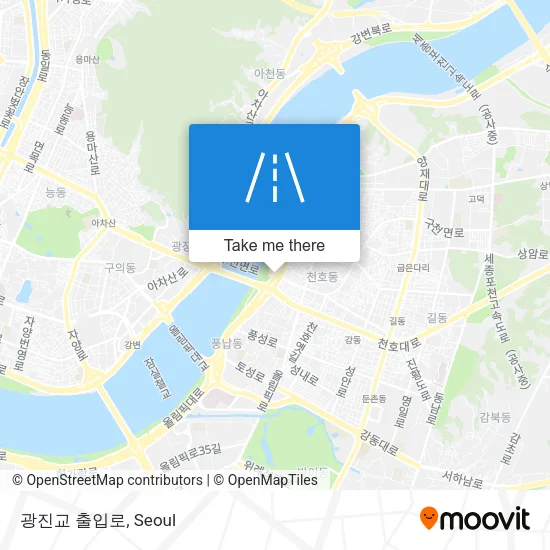 광진교 출입로 map