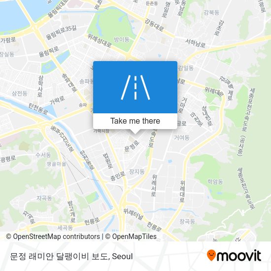 문정 래미안 달팽이비 보도 map