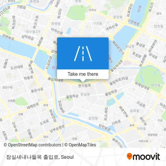 잠실새내나들목 출입로 map