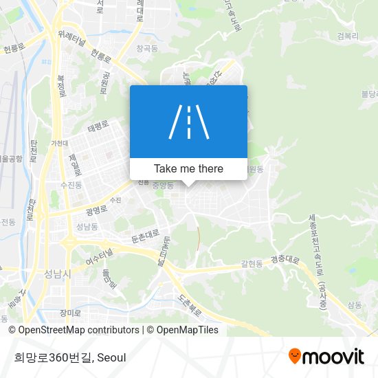 희망로360번길 map