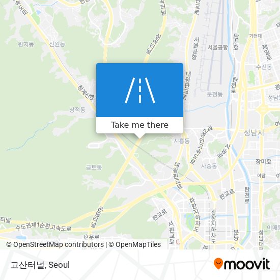 고산터널 map