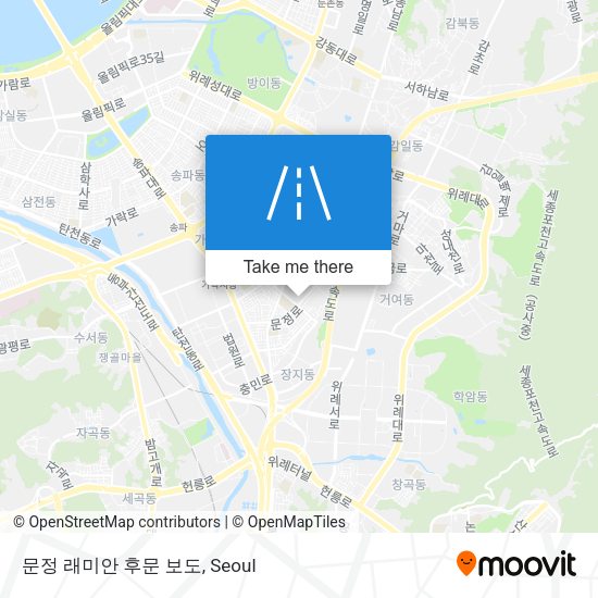 문정 래미안 후문 보도 map