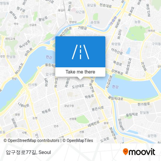 압구정로77길 map