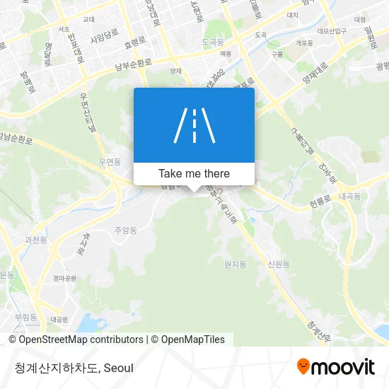 청계산지하차도 map