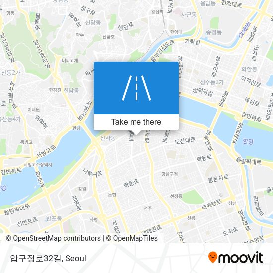 압구정로32길 map