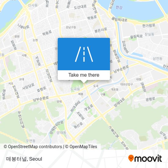 매봉터널 map