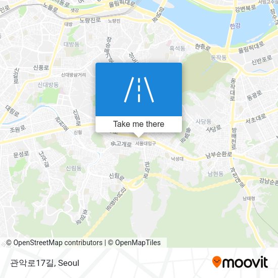 관악로17길 map