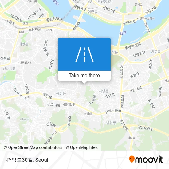 관악로30길 map