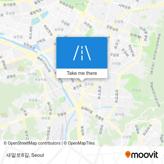 새말로8길 map