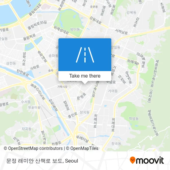 문정 래미안 산책로 보도 map