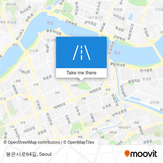 봉은사로64길 map