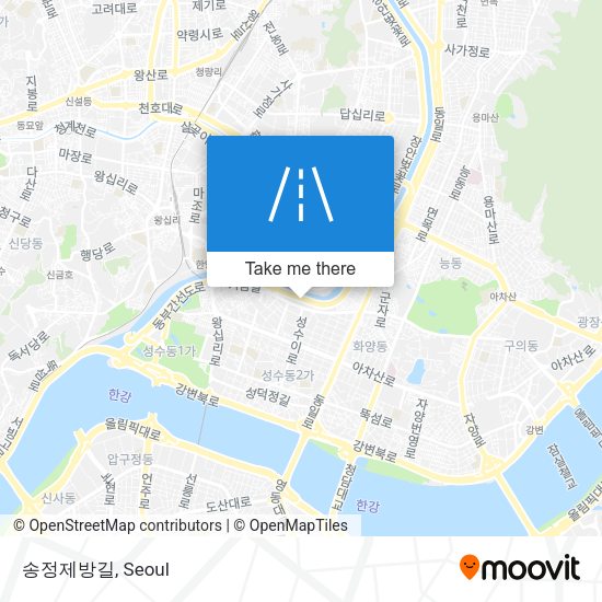 송정제방길 map