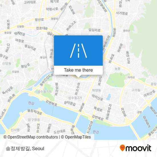 송정제방길 map