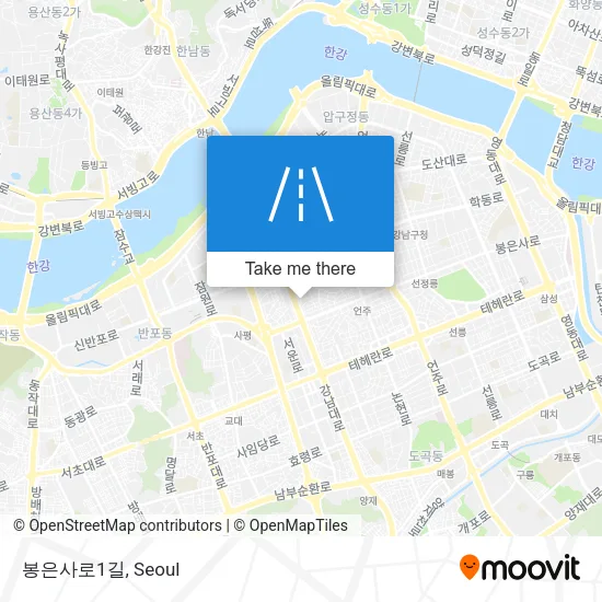 봉은사로1길 map