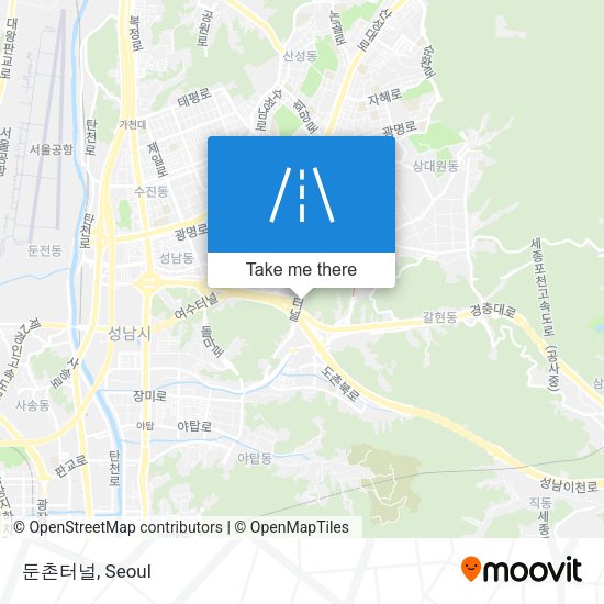 둔촌터널 map
