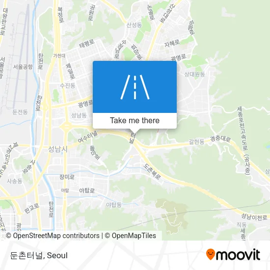 둔촌터널 map