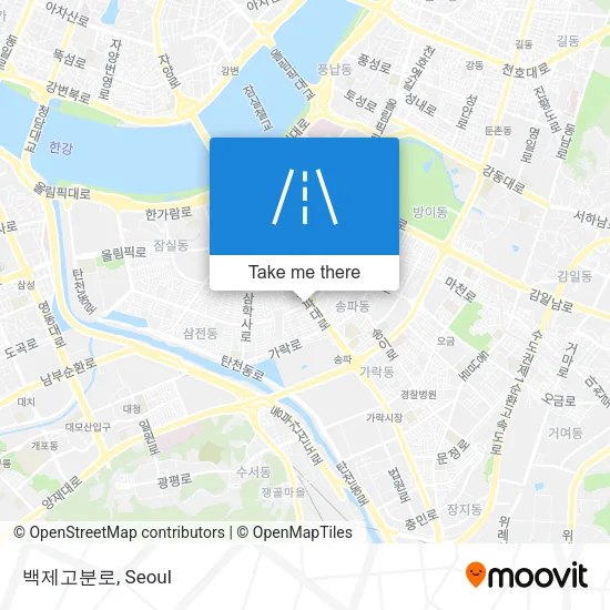 백제고분로 map