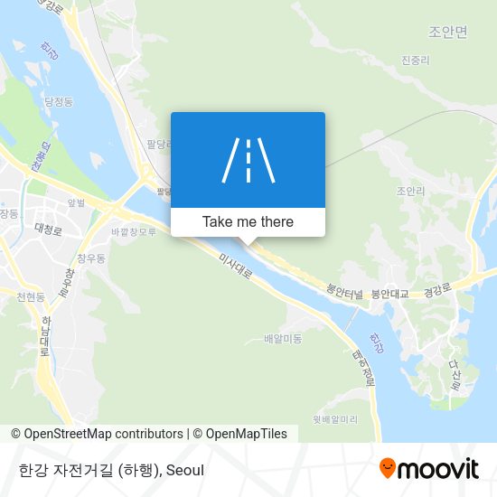 한강 자전거길 (하행) map