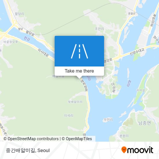 중간배알미길 map