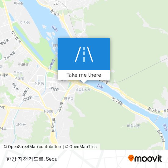 한강 자전거도로 map