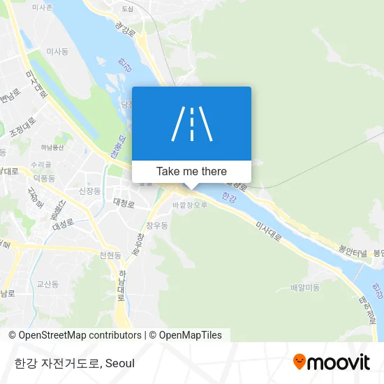 한강 자전거도로 map