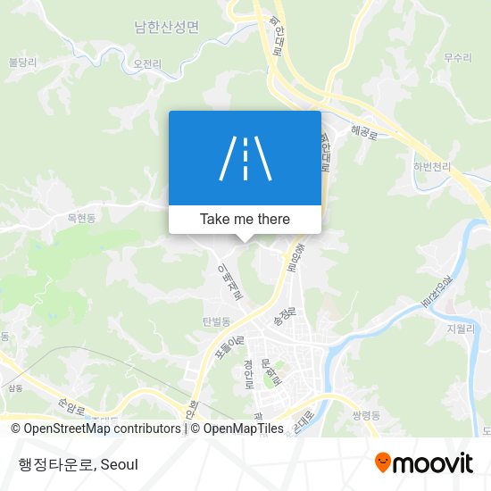 행정타운로 map