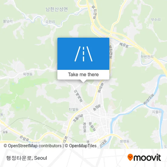 행정타운로 map