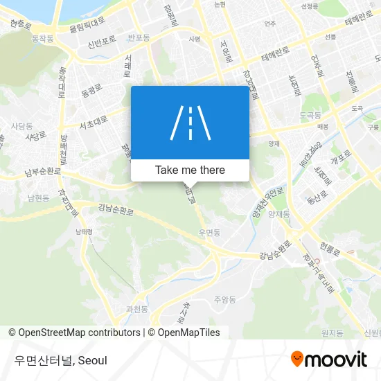 우면산터널 map