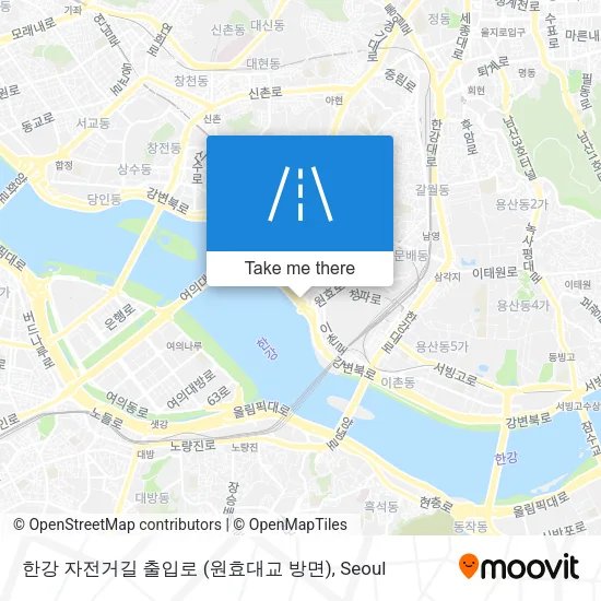 한강 자전거길 출입로 (원효대교 방면) map