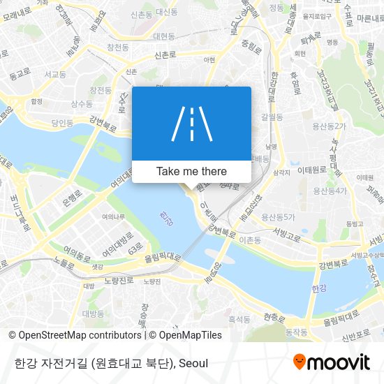 한강 자전거길 (원효대교 북단) map