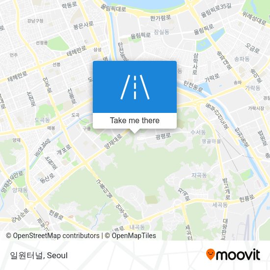 일원터널 map