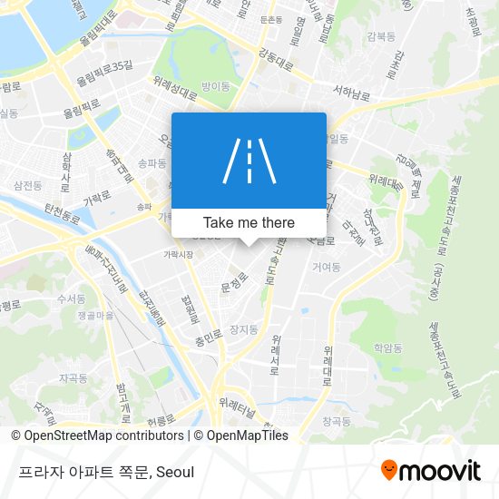 프라자 아파트 쪽문 map