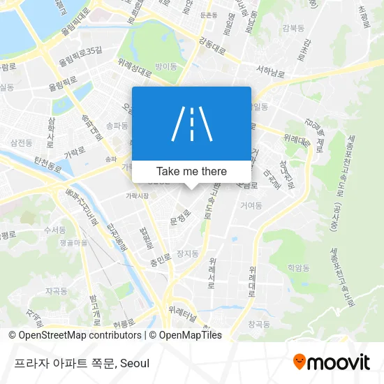 프라자 아파트 쪽문 map