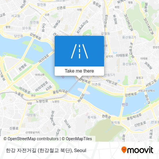 한강 자전거길 (한강철교 북단) map