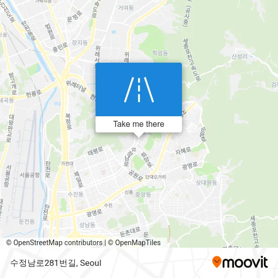 수정남로281번길 map