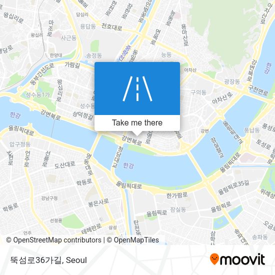 뚝섬로36가길 map