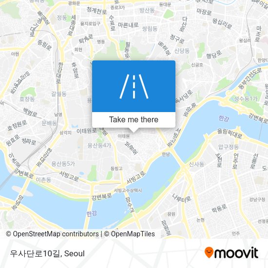 우사단로10길 map
