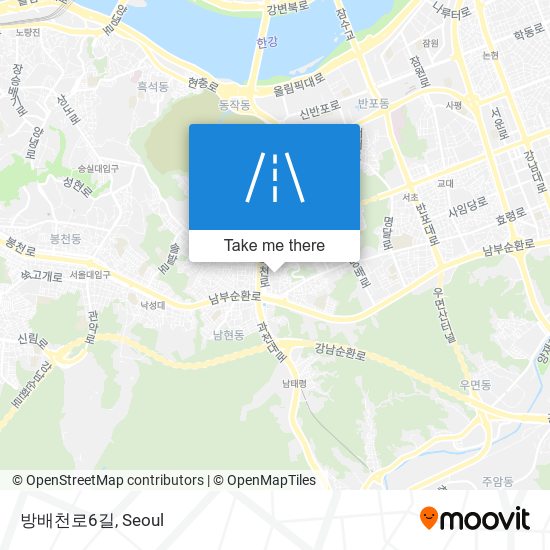 방배천로6길 map