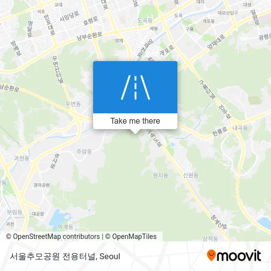 서울추모공원 전용터널 map