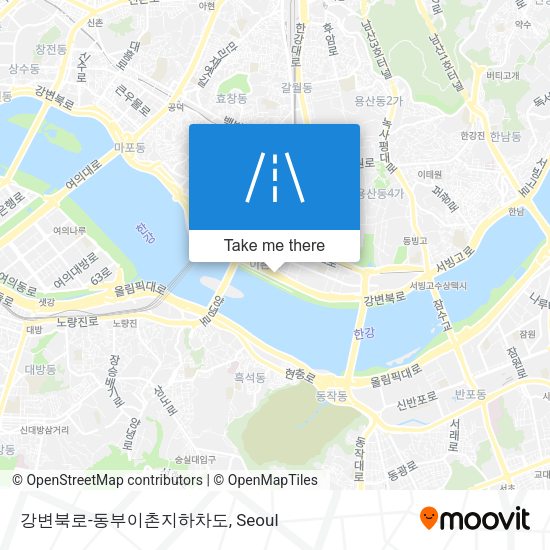 강변북로-동부이촌지하차도 map