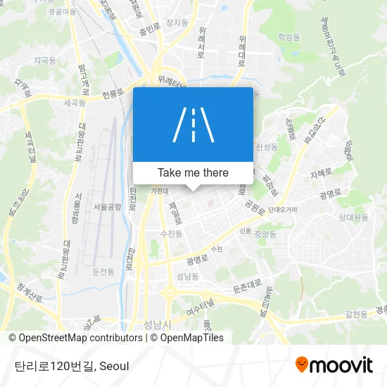 탄리로120번길 map